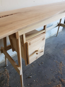 Desk with pull away storage